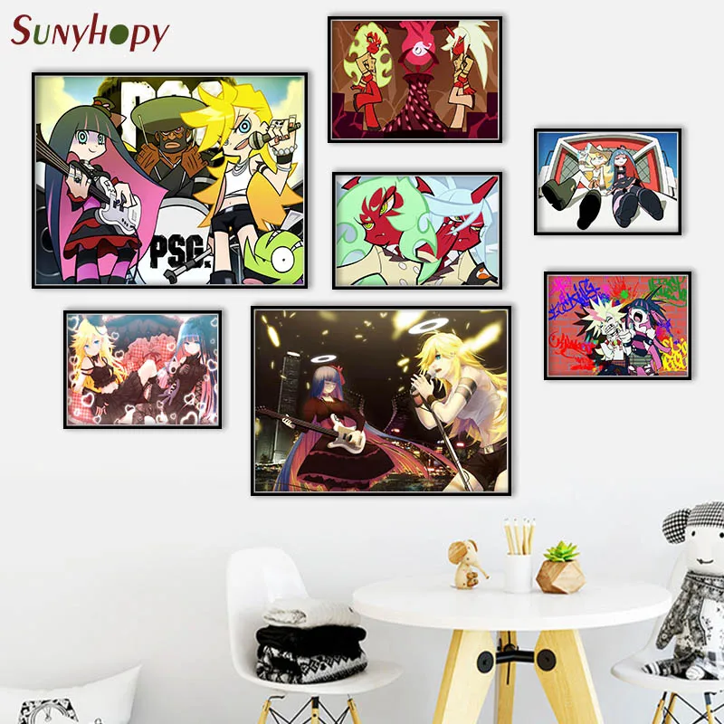 Poster Custom Panty & Stocking with Garterbelt Canvas Poster Art Home Decoration Cloth Fabric Wall Poster Print 30X45cm40X60cm