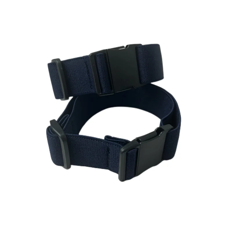 Unisex 2 Pack 2 loop Invisible Pants Adjuster Plastic buckle No Show Jacquard Elastic Belt