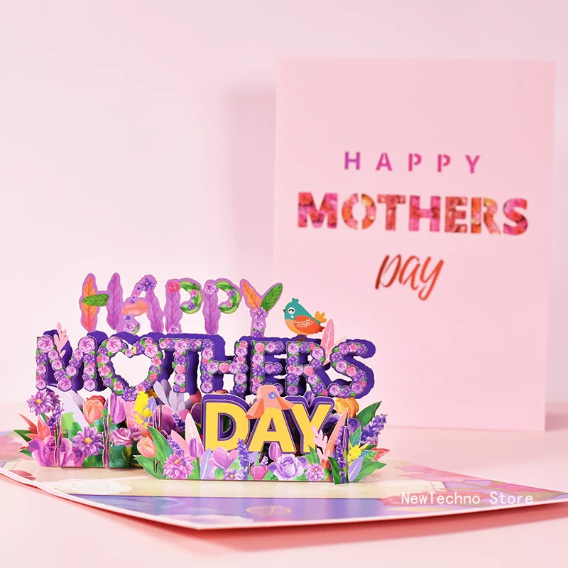 2024 Gifts Anniversary Pop Up Mom Floral Bouquet Wife Invitation Card Greeting Cards Mothers Day Cards Postcard