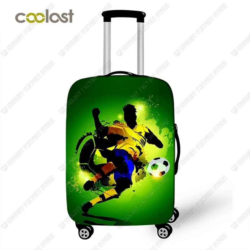 Highdi Housse Valise 3D Football – Protection Élastique Lavable – Tailles S à XL – Idéale 22-24 Pouces (M)