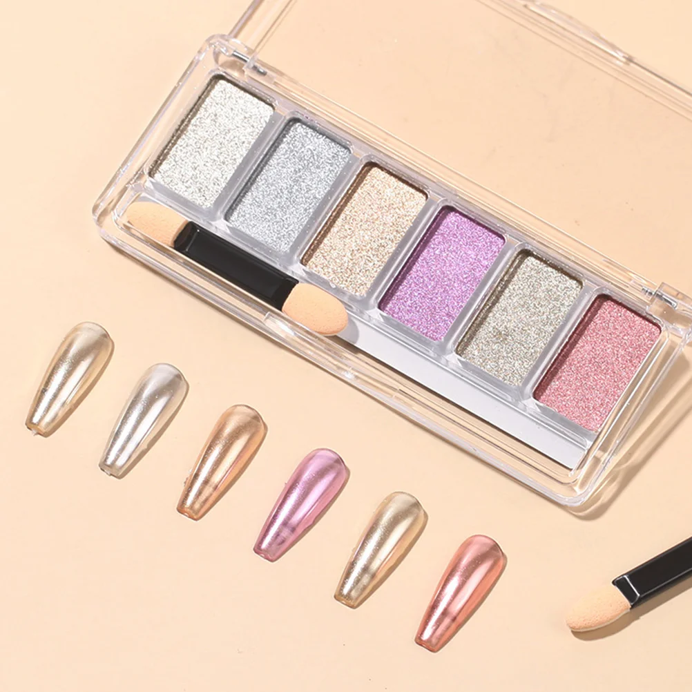 

Nail Mirror Powder Metallic Effect Manicure Glitter Holographic Art Supplies Titanium Pigment for Nails
