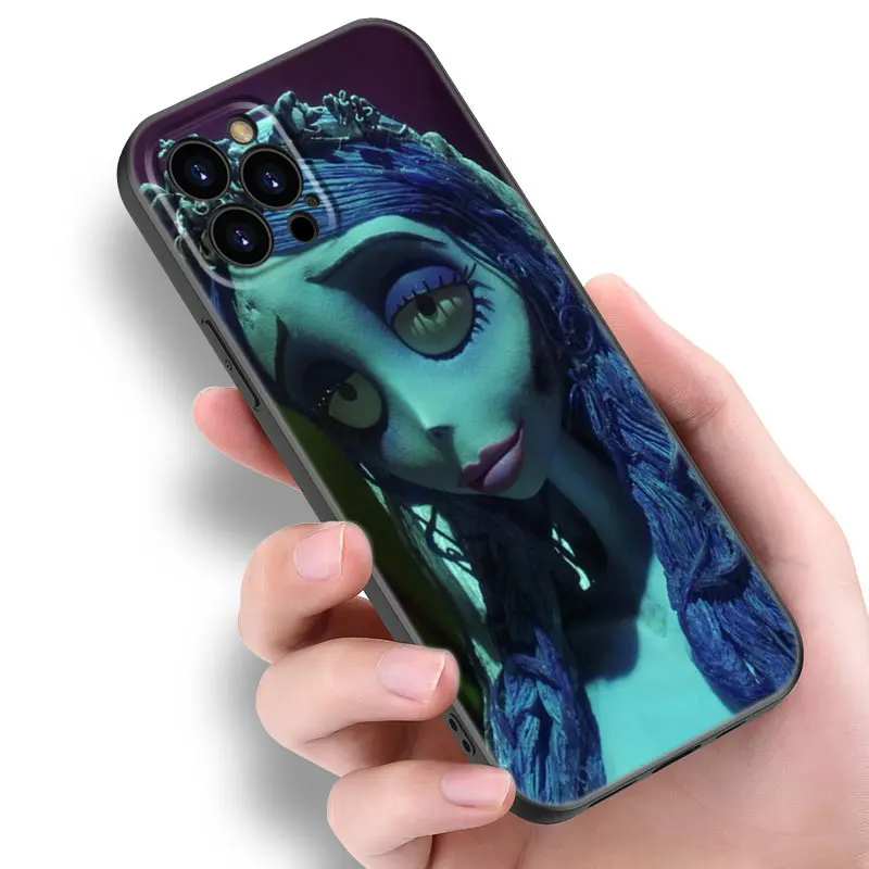 The Movie Corpse Bride Phone Case For Apple iPhone 12 13 Mini 11 14 15 Pro Max 7 8 Plus X XR XS SE 2020 2022 Black Silicone Case