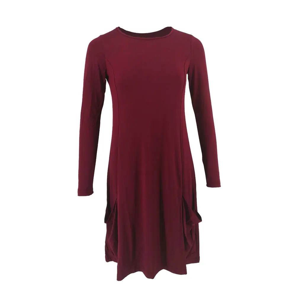 Long Sleeve Spring Vintage Casual Cotton Pullover Dress Embrace Timeless Elegance Elegant Versatile