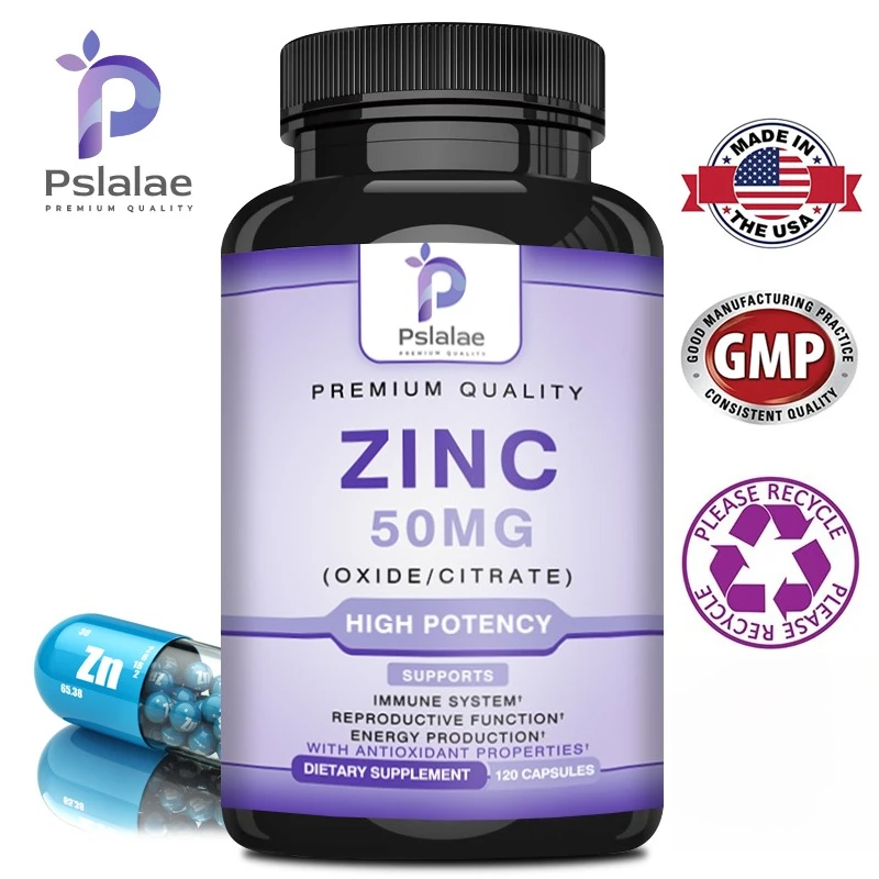 

Zinc Supplements - Antioxidant Protection, Supports Bone, Muscle and Nervous System Health, Promotes Cell Growth, Non-GMO