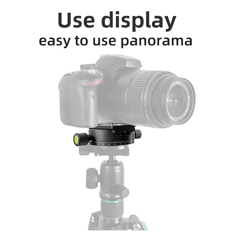 360° Panoramic Rotating Quick Release Plate Clamp Tripod Head Universal DSLR Camera Photography Quick Release Base