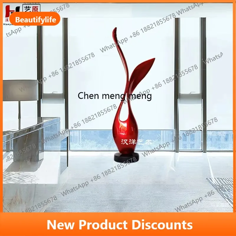 

C56 Lobby Sales Office Lobby Decoration Ornament Fiberglass Sculpture Artwork Abstract Ornament