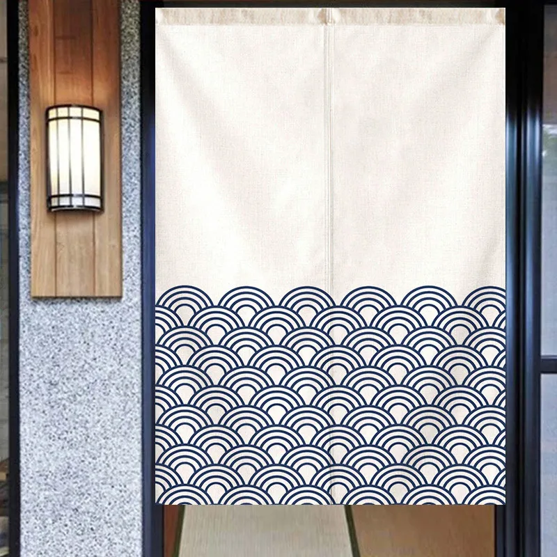 Japanese Style Punch Free Half Curtain Privacy Partition Door Curtain Bedroom Bathroom Home Sushi Restaurant Hotel Cafe Decor