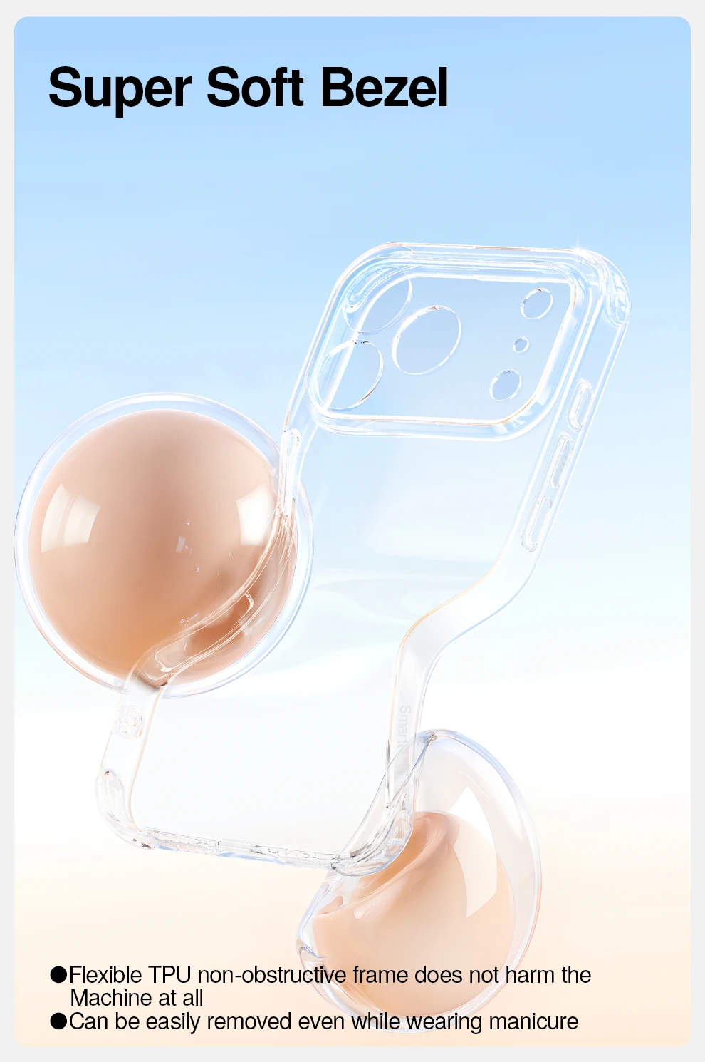 SmartDevil Transparente Handyhülle für iPhone 18 Pro Max 18 Pro 17 Weiche Rückabdeckung Airbag-Schale für iPhone 17 Pro Max Sturzsicher – Detail 12