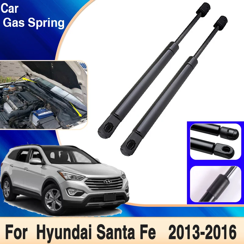 For Hyundai Santa Fe Hydraulic Rod 2013 2014 2015 2016 Car Hood Front Hood Engine Supporting Strut Spring Shock Bars Accessories