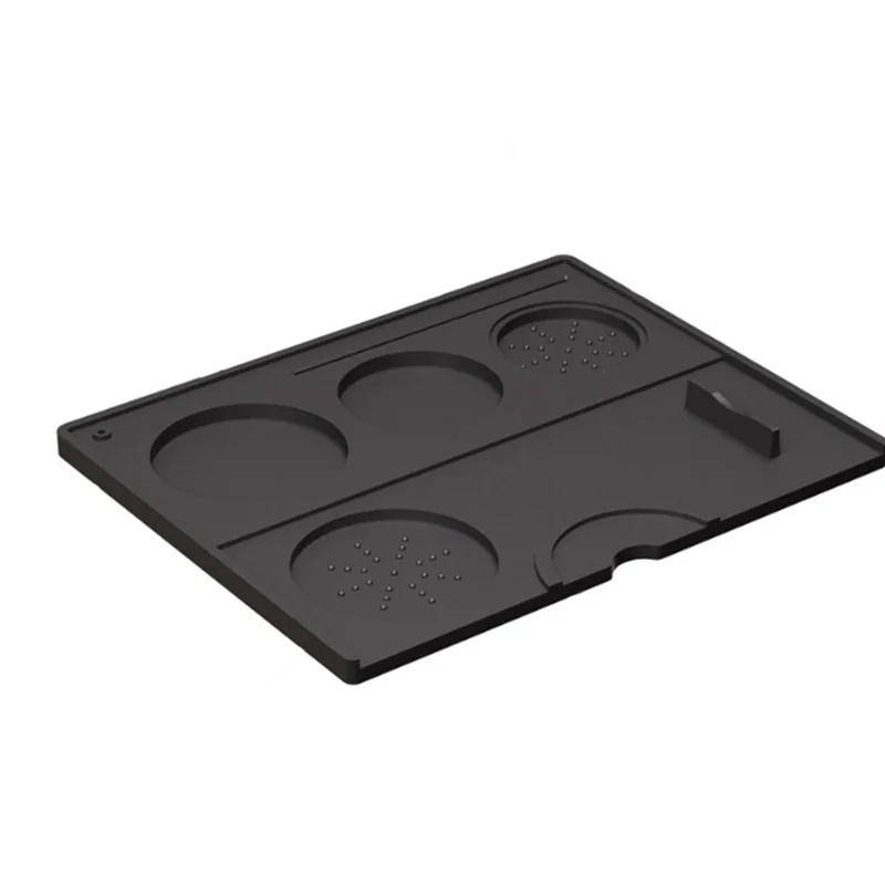 A74X Espresso Tamping Mat Silicone Coffee Tamper Mat Coffee Pad Tamp Station for Barista Tool Bar Espresso Accessory-Black