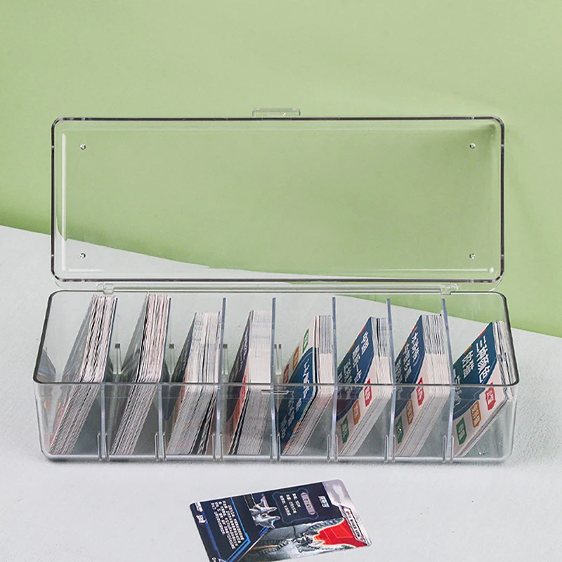 Transparente Cartão Deck Box, Recipiente De Grande Capacidade, Armazenamento, Casos De Cartão Do Jogo, Organizador