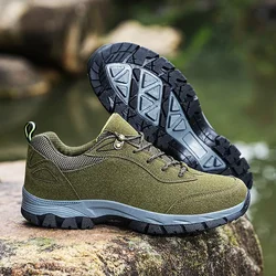 Zapatos de montañismo y senderismo para hombre, zapatillas antideslizantes de corte bajo para exteriores, zapatos deportivos informales baratos para hombre 39-49