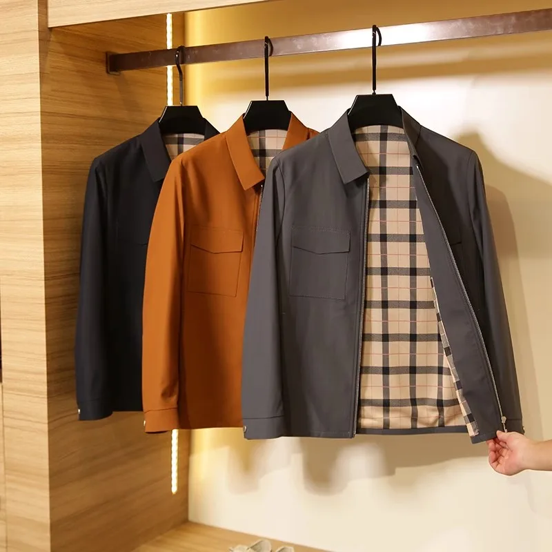 

Мужская деловая повседневная куртка с воротником-молнией и клеем Proc Stand Fit ort Sve Spring Autumn Faion Youthful Sle