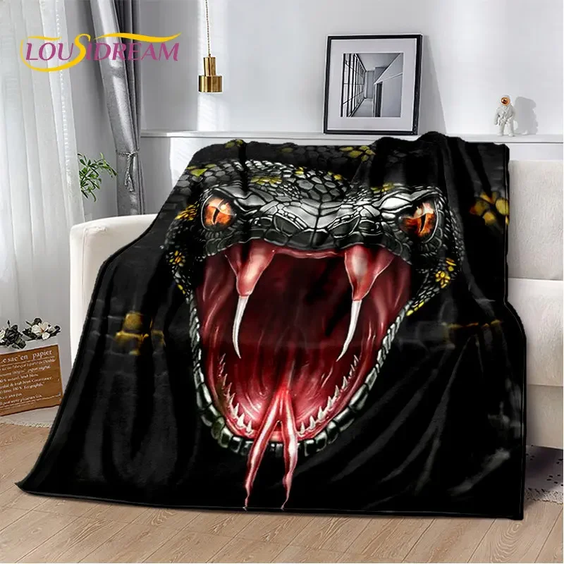 

Gothic Horrible Snake Serpent Soft Plush Blanket,Flannel Blanket Throw Blanket for Living Room Bedroom Bed Sofa Picnic Cover Kid
