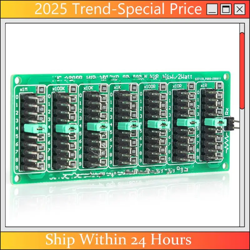 A61Z Deals 4PCS Heat Shrink Tube Polyolefin & 1X 7 Decade 1R - 9999999R Programmable SMD Resistor Slide Resistor Board