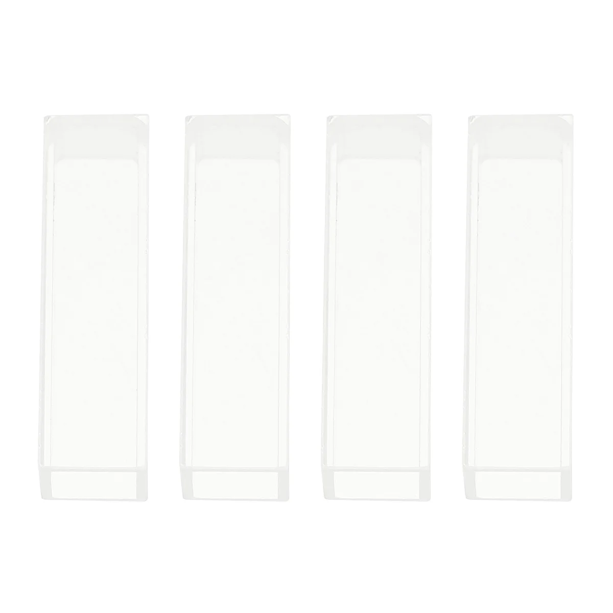 4 Pcs Glass Cuvette Sample 10mm Laboratory Square Accurate Reading Spectrophotometry Comparative Analysis