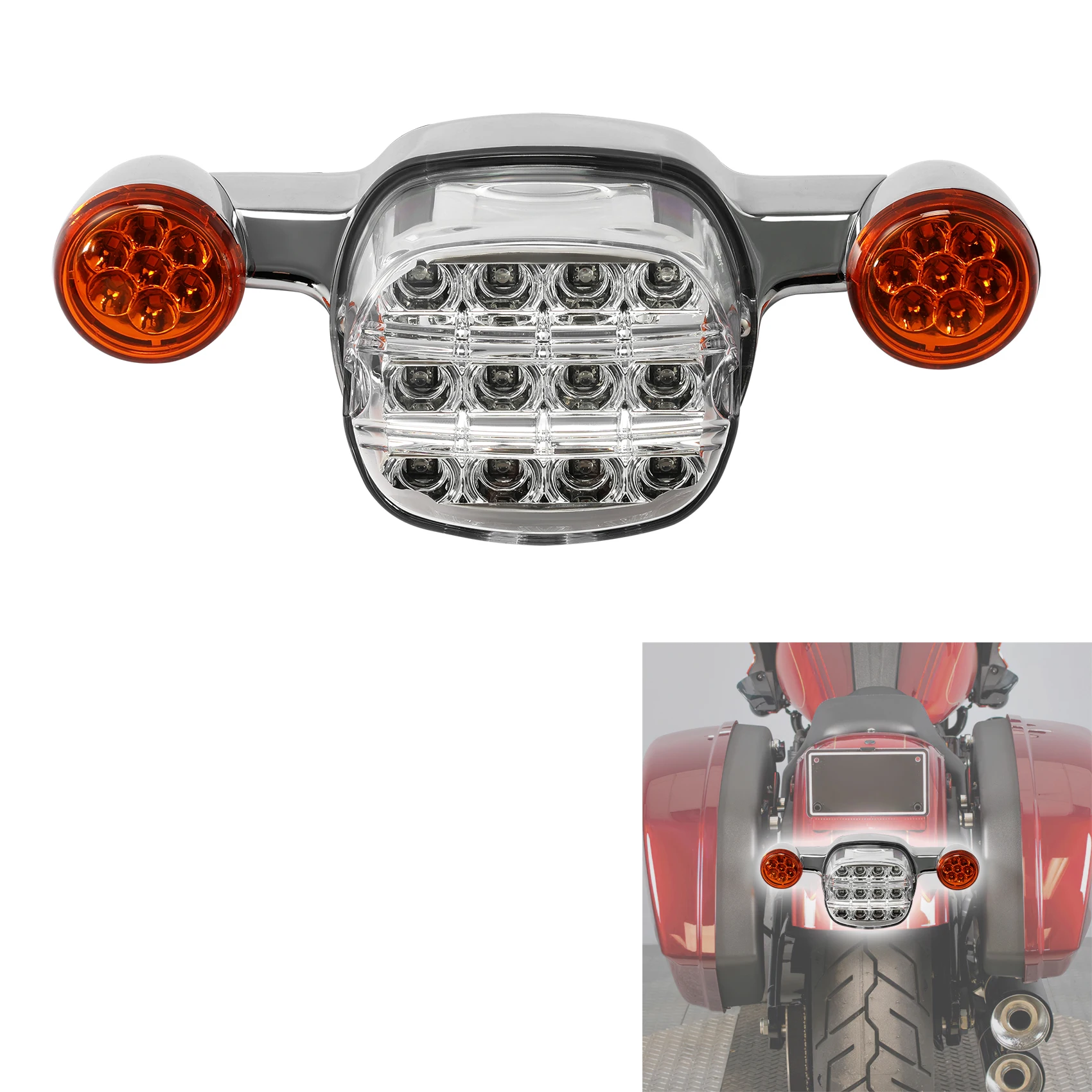 

LED Tail Light Brake Turn Signal Fit For Harley Low Rider FXLR 2018-2020 2019 Motorcycle