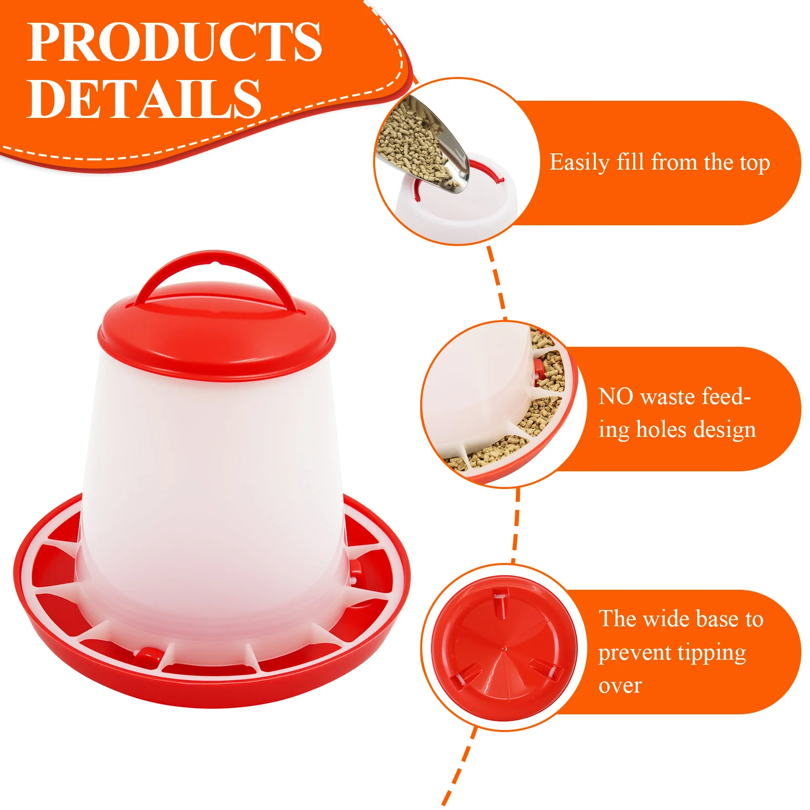 1.5/3Kg Automatische Kuiken Feeder Water Emmer Haan Kip Voeden Apparaat Boerderij Dieren Gevogelte Kwartel Duif voeden Levert 2 Stuks