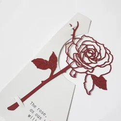 Rose Bookmark Metal Hollow Delicate Book Marks for Men Women Adults Gifts Books Paper Office Supplies