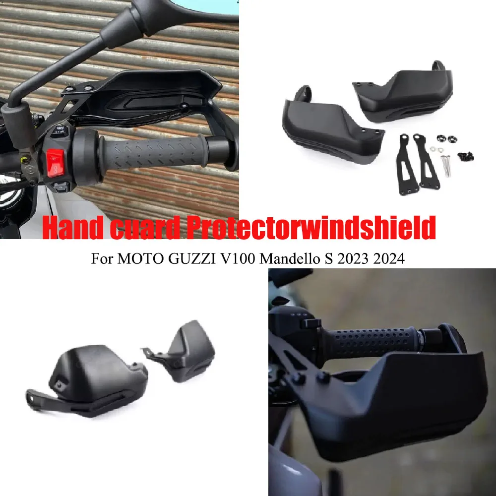 

For MOTO GUZZI V100 Mandello S 2023 2024 New Style Motorcycle Accessory Black Handguard Shield Hand Guard Protector Windshield
