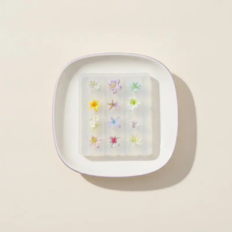 3D Silicone Nail Art Carving Mold Long Lasting Lily Floral Starfish Styles for Nail Lovers DIY Resin Nail Art Creation