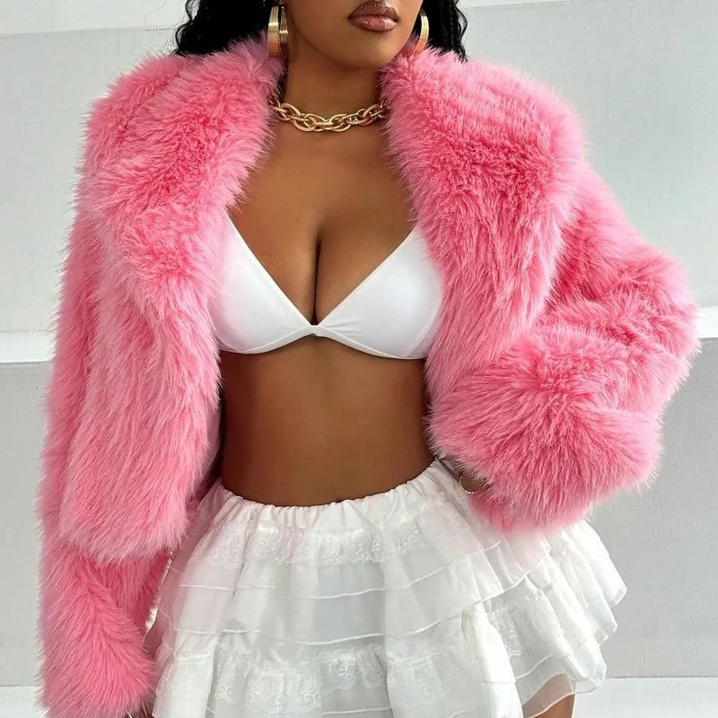 2025 neue frauen Weiß Plüsch Faux Fuchs Pelzmantel Verdickt Flauschigen Faux Pelz Kragen Hohe Qualität Winter Feste Warme Jacke mäntel