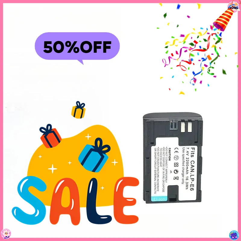 

Аккумулятор для камеры LP-E6, 2200 мАч, подходит для Canon EOS R6 R5 R 90D EOS 5D4 80D 5D2 5D3 70D 60D 6D 7D2 7D 5DRS 6D2