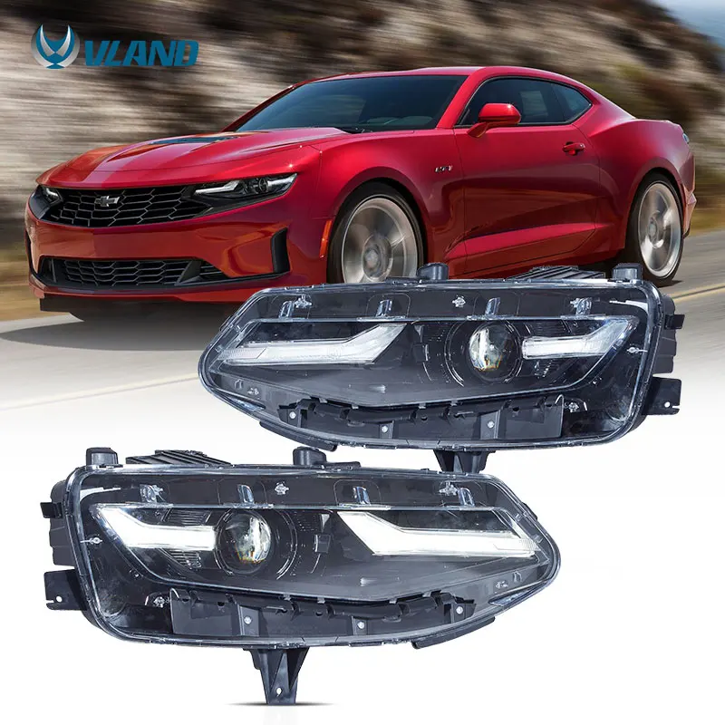 

VLAND Full LED Headlights for Chevrolet Camaro 2019-up 1LS/1LT/2LT/3LT/LT1 2Door RWD Coupe and Convertible