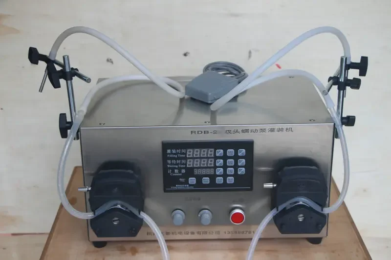 RDB-2A Double Head Channel Snail Powder Oil Seasoning Soup Double Mixing and Adding Soup Machine Peristaltic Pump