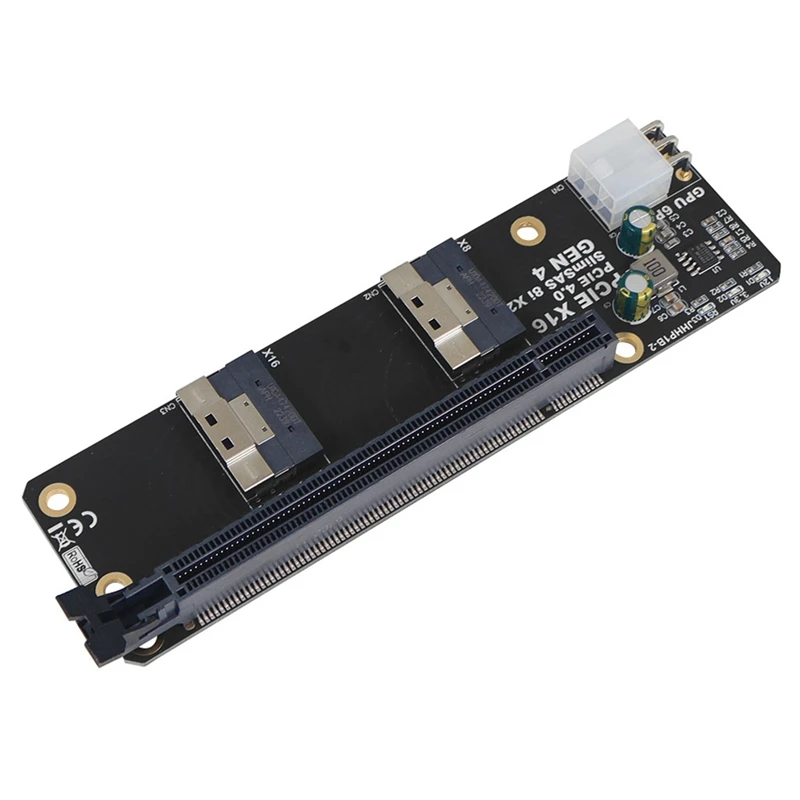 2 In 1 2 Ports Slimsas 8I X2 To PCIE 4.0 X16 GEN4 Adapter Board Card For Network Card Graphics Video Card Capture Card