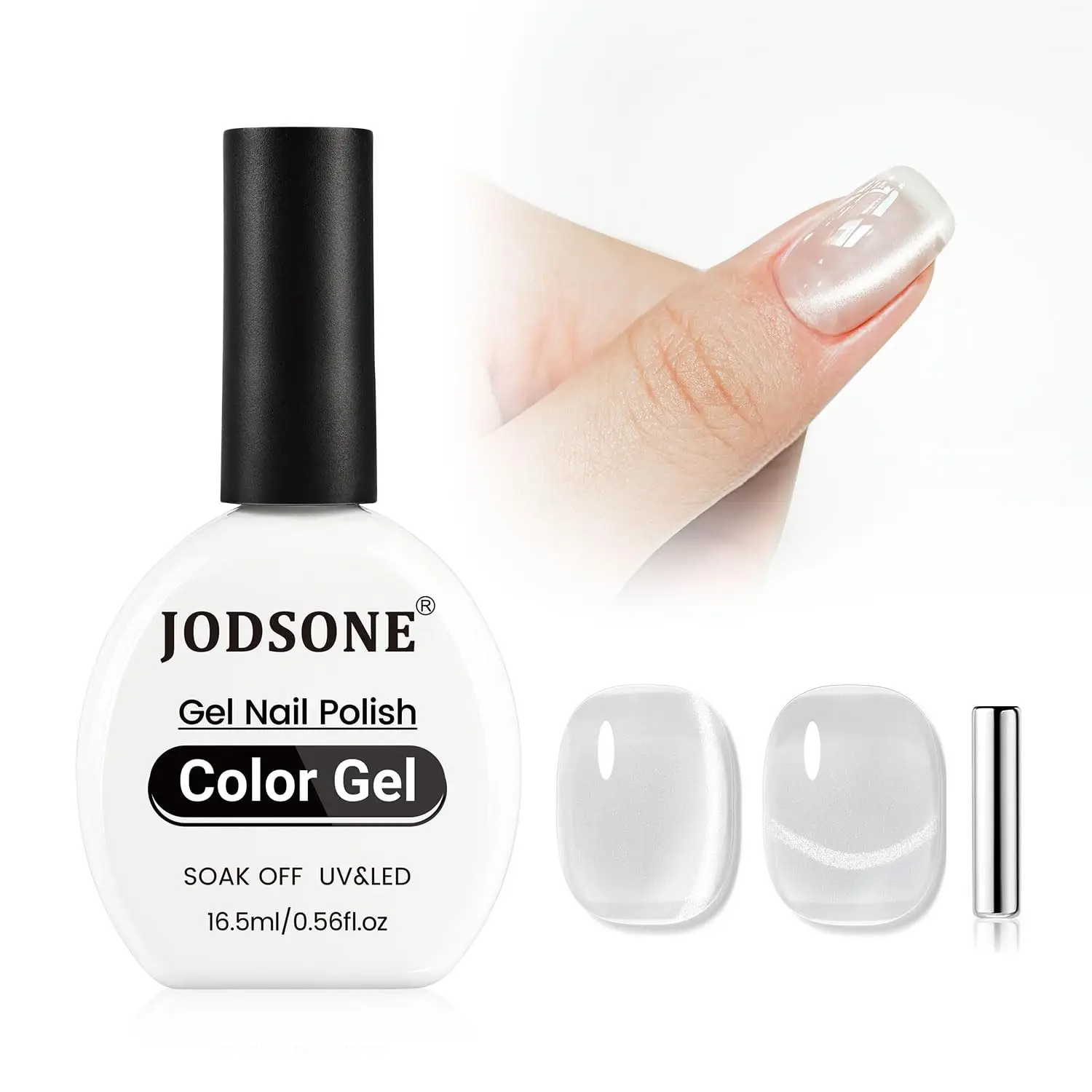 

16.5ml Holographic Silver Cat Eye Gel Nail Polish with Magnet, Soak Off, Need LED/UV Light, Nail Art DIY Salon Gift