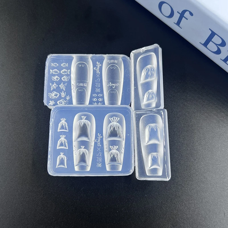 1/4 Uds. Molde 3D de serpiente para uñas de niña, molde para tallar de silicona, serpiente, decoración de uñas DIY, arte, belleza de uñas, encanto, molde de silicona para uñas