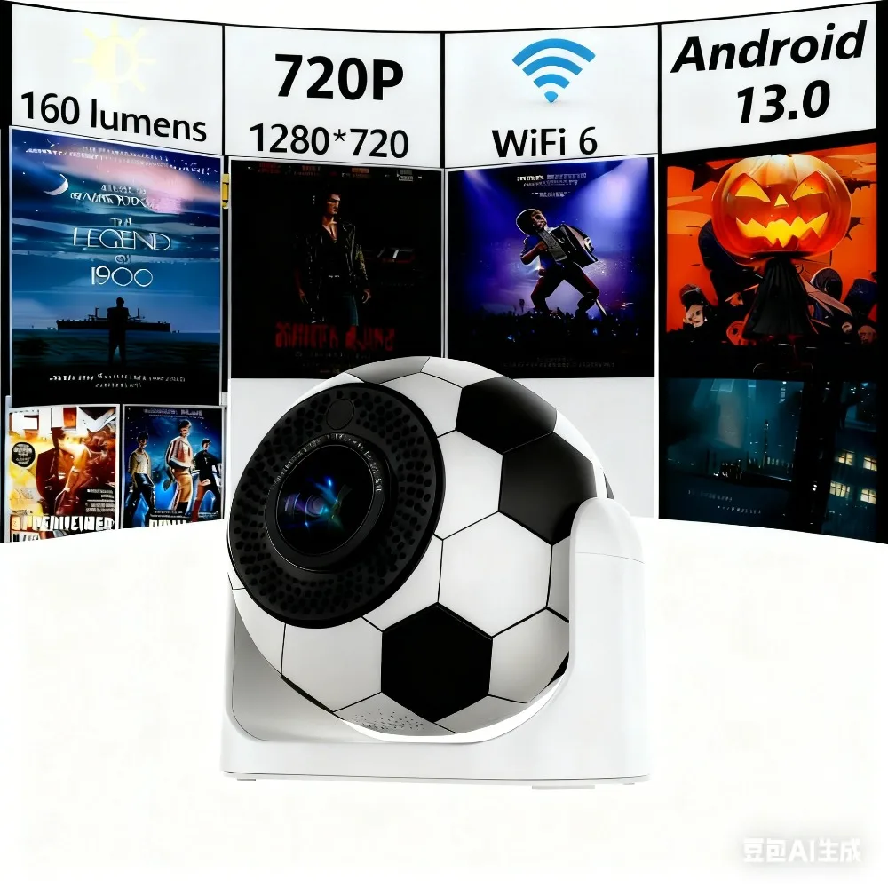 

Проектор JY360 Android 13 Smart Projector 720P с поддержкой 4K, Wi-Fi, портативный, для домашнего кинотеатра