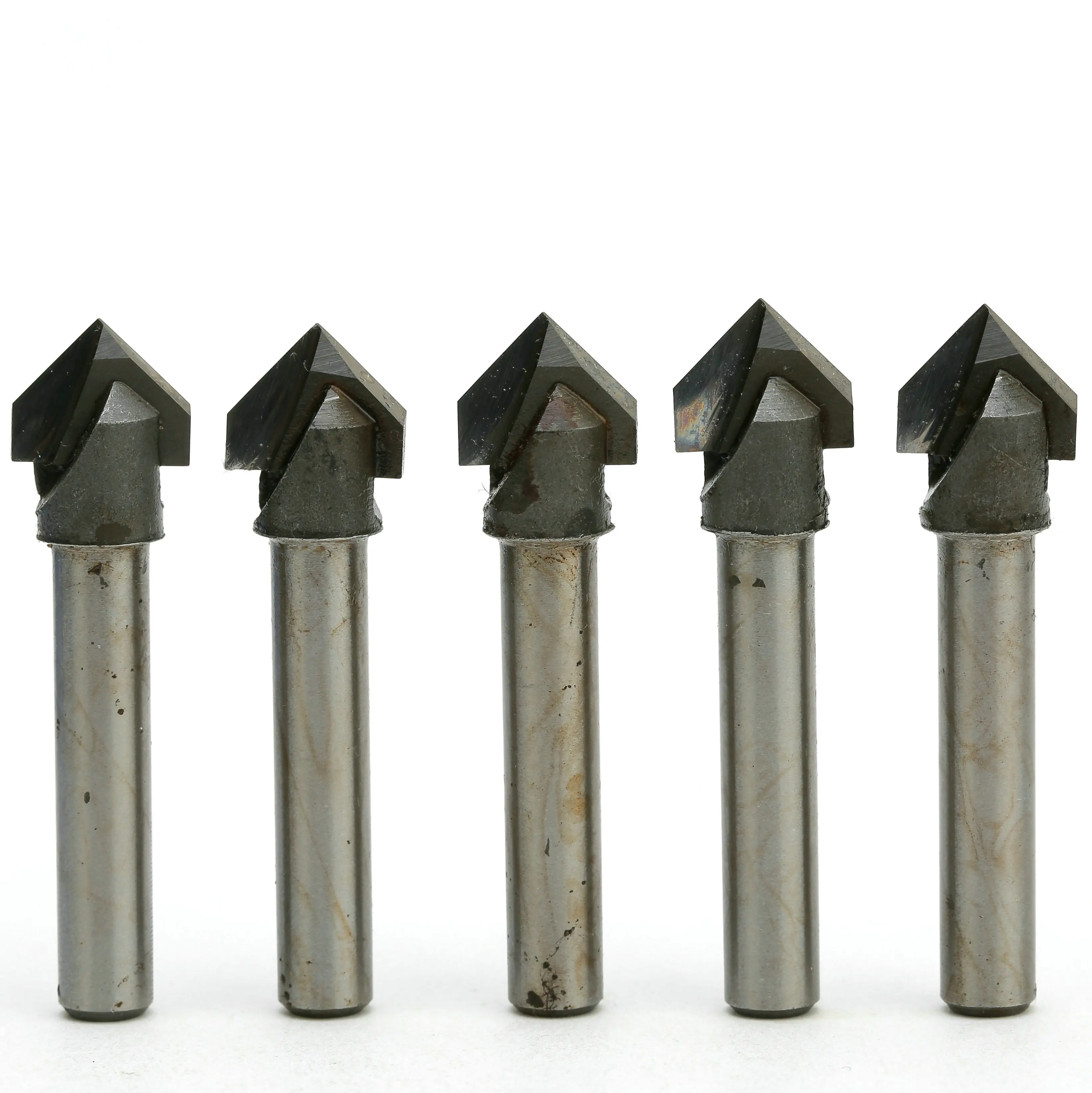 6MM 3D V Groove Woodworking Router Bits Tungsten Steel Solid Carbide Milling Cutters CNC Engraving Chamfer Carving Tool End Mill