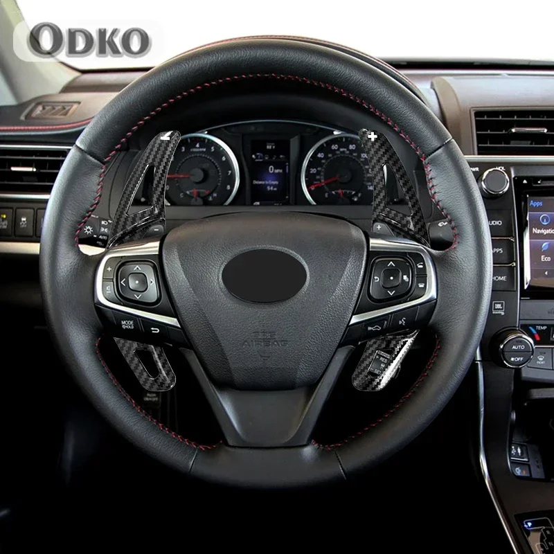 

Car Steering Wheel Paddle Shift Extension For Toyota Caramry Corolla Avalon ABS Carbon Fiber Steering Wheel DSG Shifter