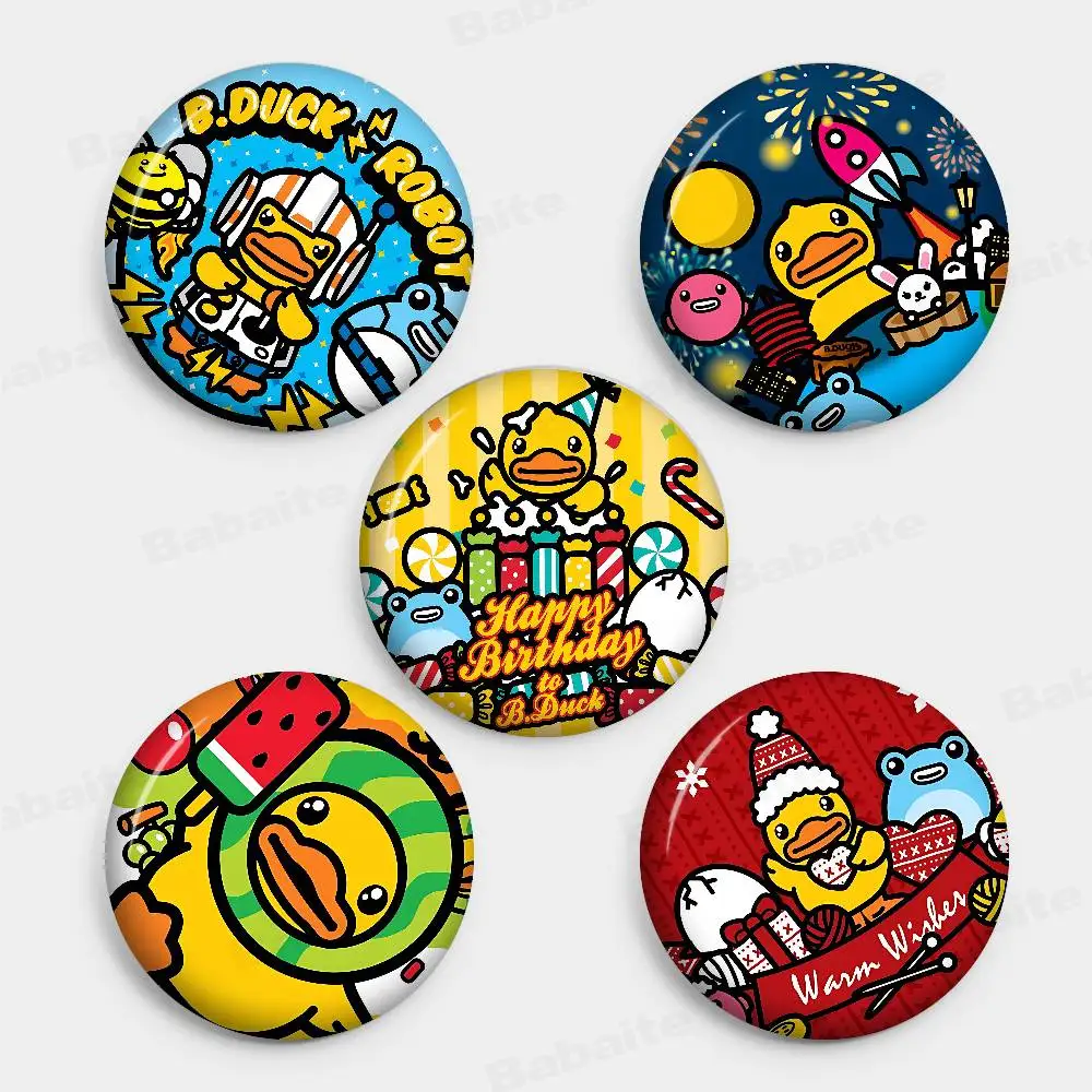 B-B Duck Anime 58mm Handmade Brooch Cartoon Cosplay Badge on Backpack Jewelry Accessories Gifts