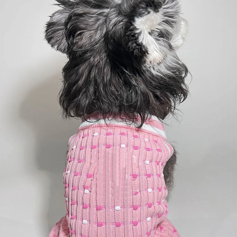 Luxury Pet Dog Sweater Sleeveless Puppy Jumpers Girl Puppy Clothing Female Dog Designer Knitted Sweater XS-2XL Sweaters