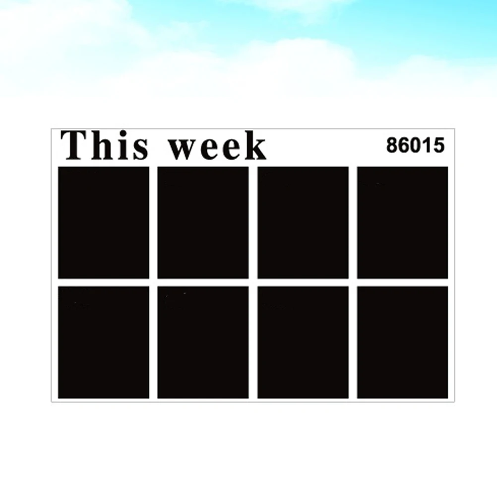Blackboard Removable Wall Sticker Black Board Week Plan Calendar Chalkboard Sticker Roll Easy Peel Stick Reusable