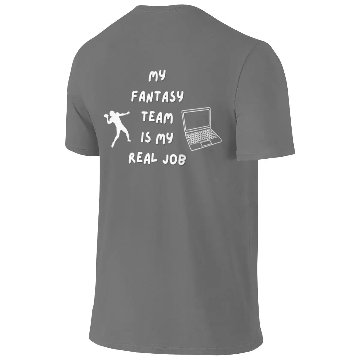 My Fantasy Team Is My Real Job - Fantasy Football Commuting Reversible T-shirt Commuting Versatile Easy To Clean Men's T-shirts