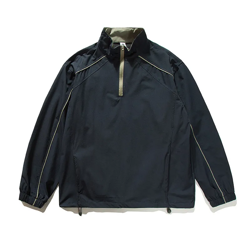 

Мужская повседневная легкая куртка на молнии с длинным рукавом для активного отдыха и велоспорта, осень 2025, из полиэфирного волокна, свободный крой