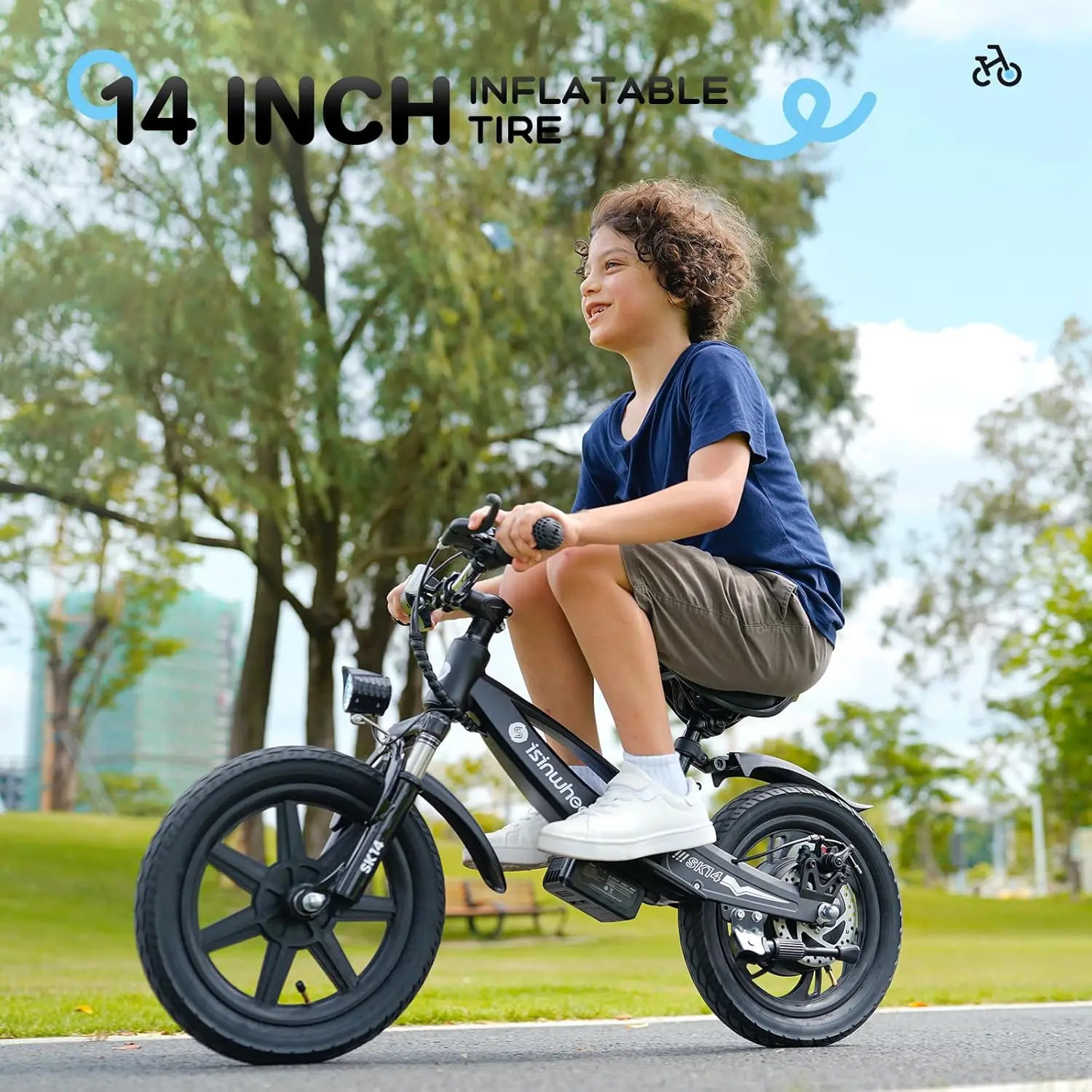 Vélo électrique 2 en 1 pour enfants âgés de 2 à 6 ans, vélo d'équilibre électrique 250 W avec batterie échangeable, pneu gonflable de 14 pouces et A