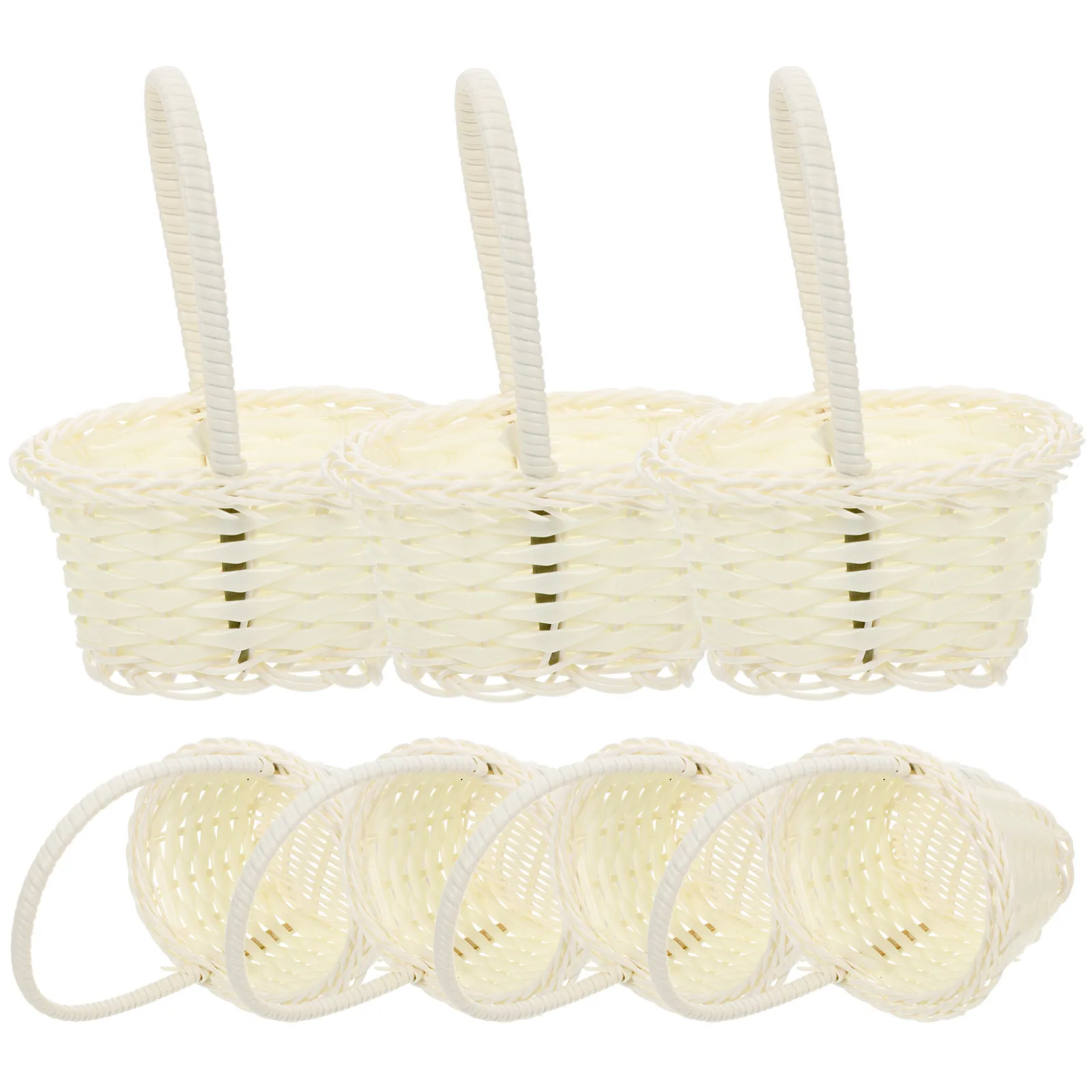 

10 шт. миниатюрных плетеных корзин для декора микроландшафта, мини-домиков, пикников, поделок и украшений