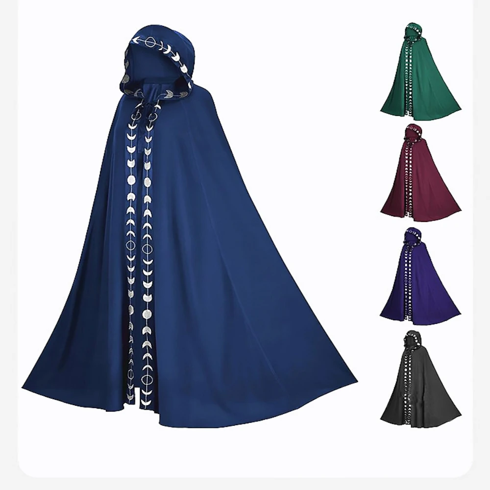 

Medieval Renaissance Cape Cosplay Anime Costume Hooded Cloak Outfits Fantasia Kid Girls Boys Halloween Carnival Disguise Suit