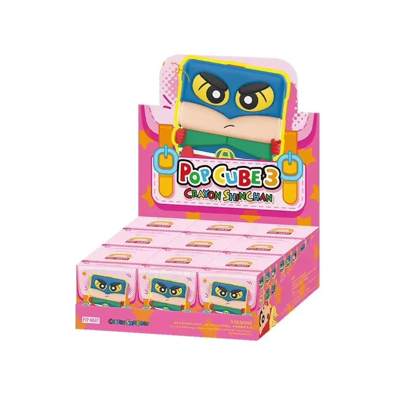 

POP MART Crayon Shinchan POP CUBE-3 Series Trendy Mystery Box Anime Action Figure Blind Random Box Toys Model Ornament Dolls