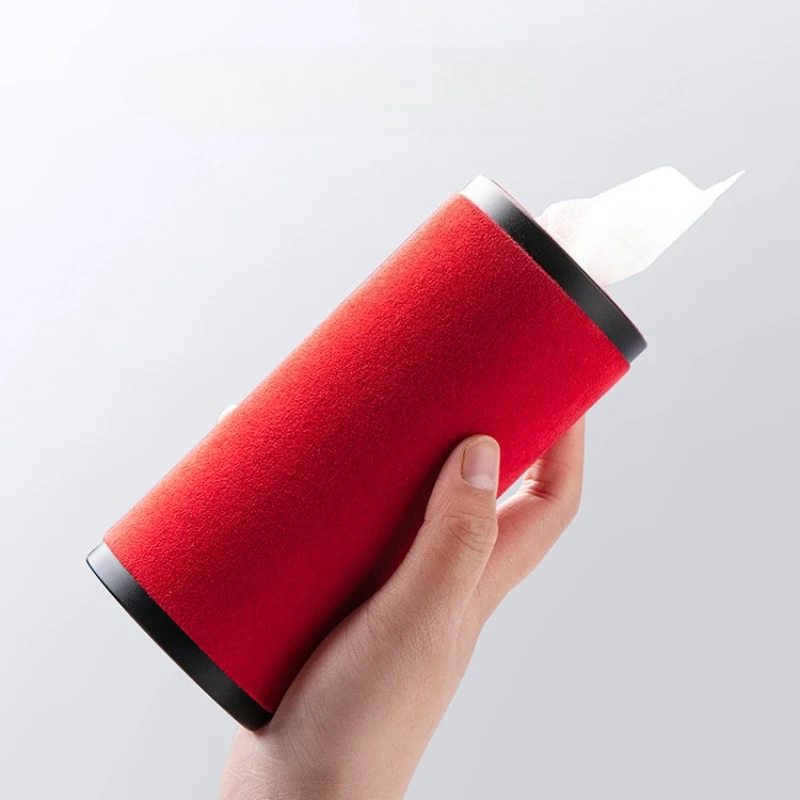 理想汽車i8 アルカンターラ スエード製 センターコントロール円筒型ティッシュボックス装飾 車内改造アクセサリー