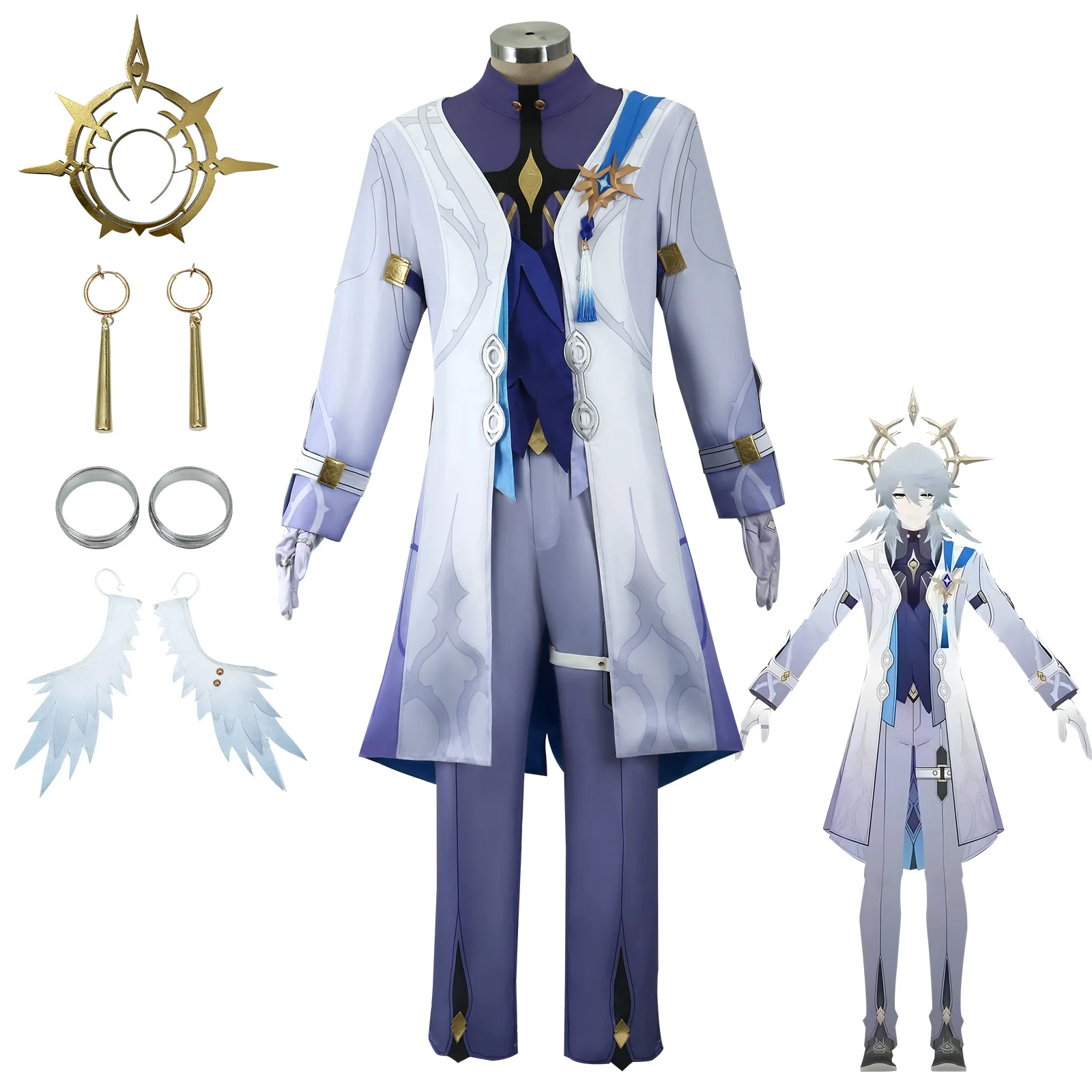 

1-Pc Uniform Anime Cosplay Set - for Comic Con, Festivals, Theme Parties, Stage Performances & Carnivals,Sunday