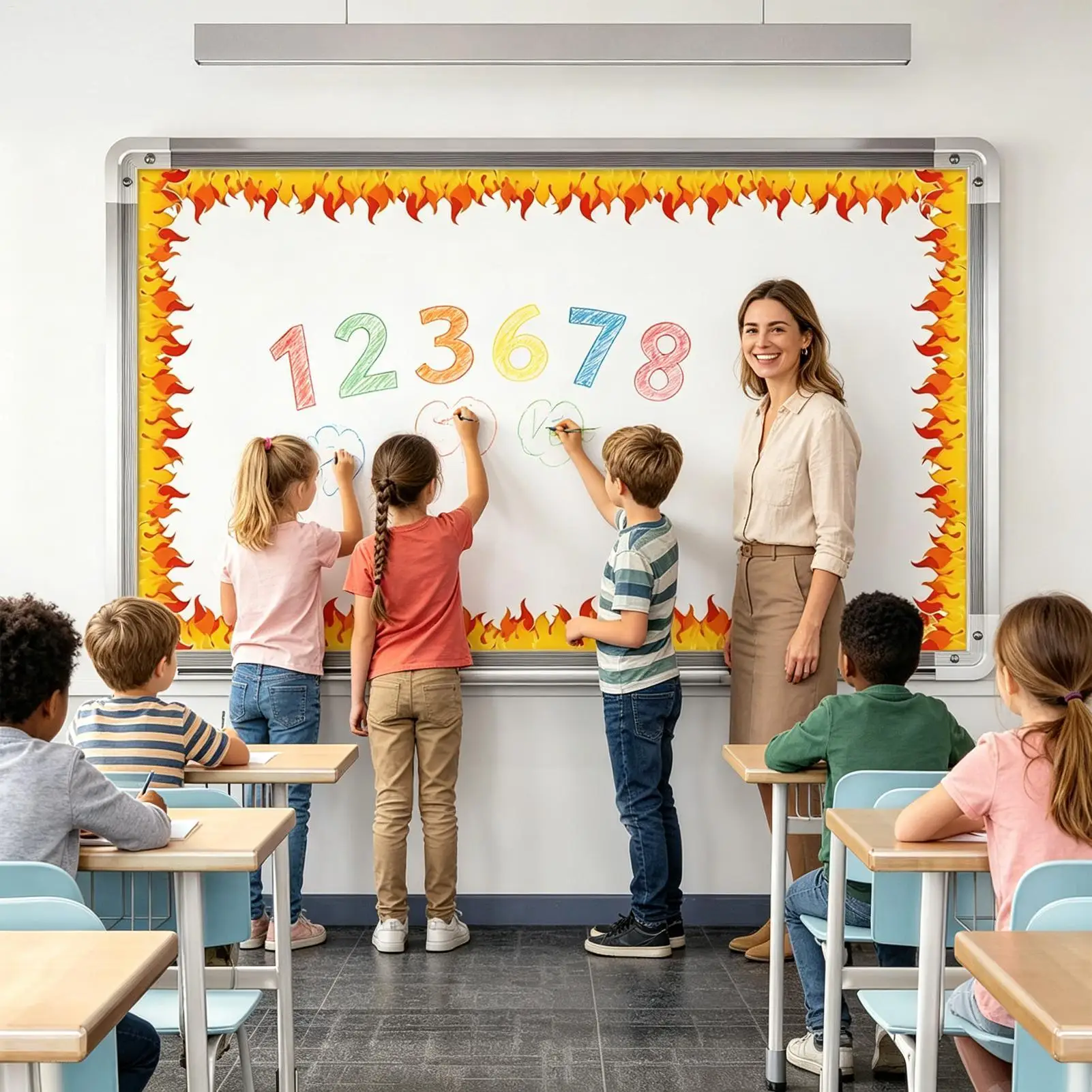 

Bulletin Board Border Decorative Portable Waterproof Ornament Border Decorative Stickers For Home House Classroom Office