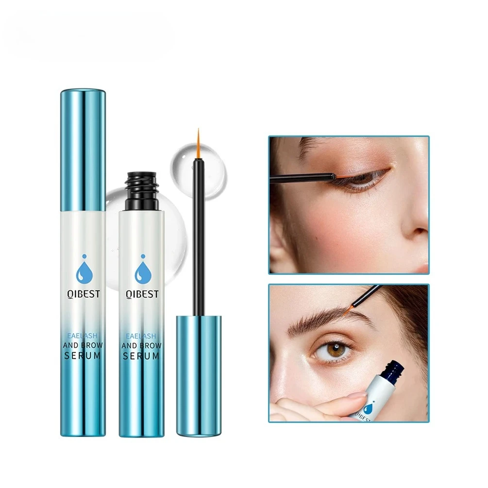 QIBEST Eyelash Fast Growth Serum Natural Eyebrow Lashes Lifting Volume Fuller Thicker Lengthening Eyelash Brows Liquid Extension