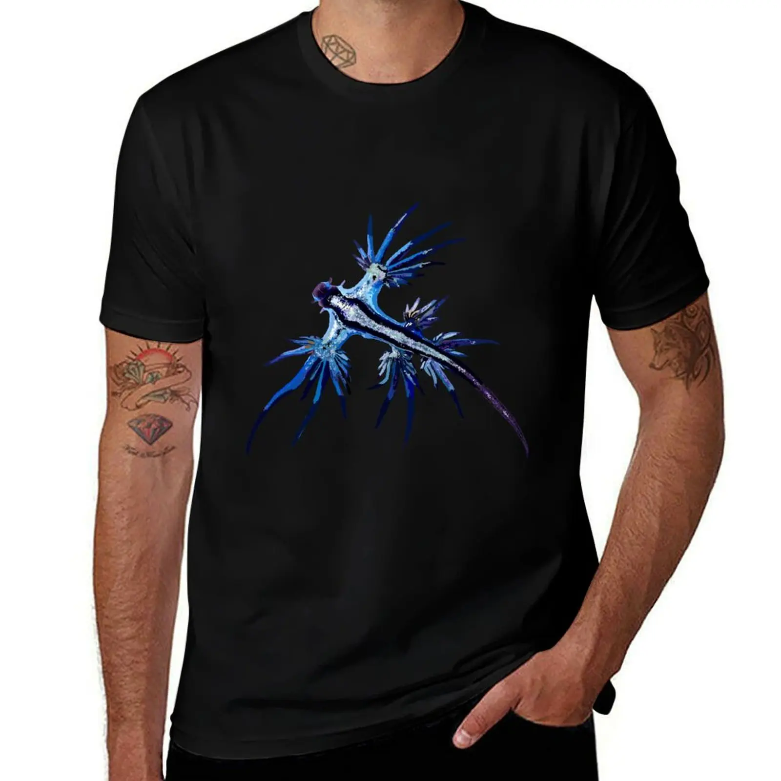 

Blue Nudibranch T-Shirt oversized t shirt new edition anime tshirt men clothings
