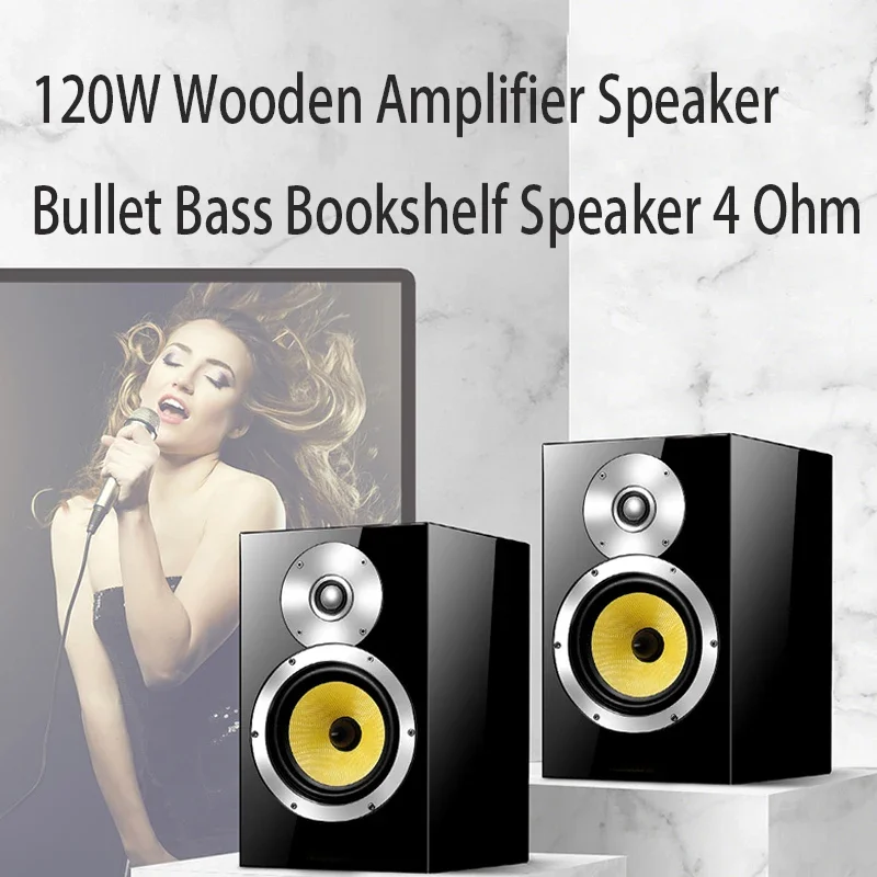 120W 6.5 Inch Bookshelf Speaker Hifi Audio Fever LoudSpeaker Home Theater System Music Sound Equipment Amplifiers Speaker